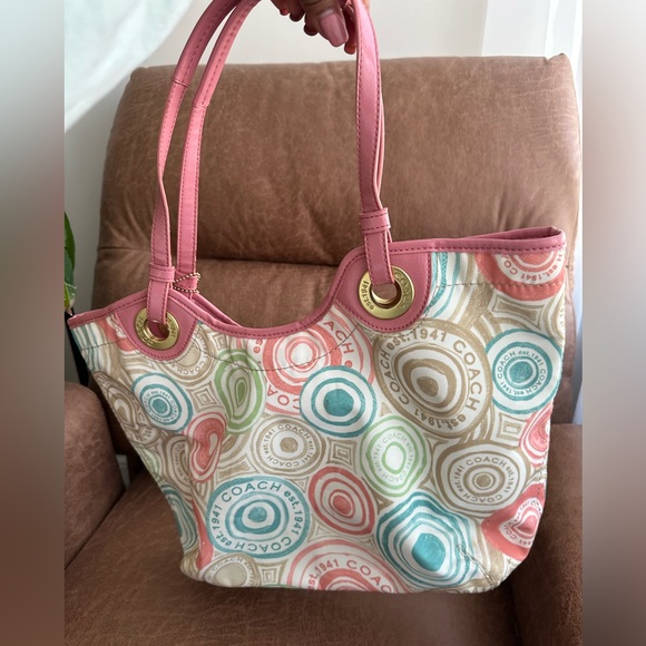Multicolor coach tote bag - Picture 2 of 9